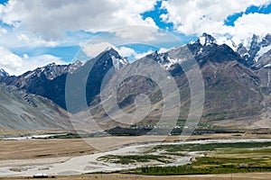 Beautiful scenic view from Between Karsha and Padum in Zanskar, Ladakh, Jammu and Kashmir, India