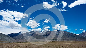 Beautiful scenic view from Between Karsha and Padum in Zanskar, Ladakh, Jammu and Kashmir, India