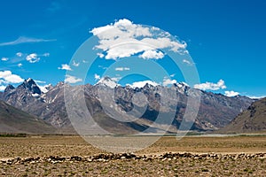 Beautiful scenic view from Between Karsha and Padum in Zanskar, Ladakh, Jammu and Kashmir, India