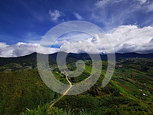 Beautiful scenic view of Kundasang during sunny day