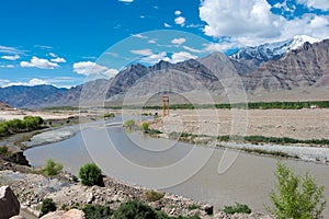 Beautiful scenic view from Between Leh and Manali on Leh-Manali Highway in Ladakh, Jammu and Kashmir