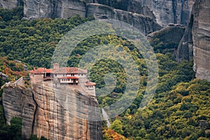 Beautiful scenic view, Orthodox Monastery of Rousanou St. Barbara