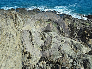 Beautiful scenic view on rocky coastline Mediterranean sea