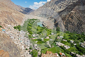 Beautiful scenic view from Skurbuchan village in Ladakh, Jammu and Kashmir, India