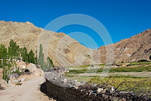 Beautiful scenic view from Between Yangtang and Hemis Shukpachan in Sham Valley, Ladakh, Jammu and