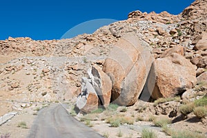 Beautiful scenic view from Between Yangtang and Hemis Shukpachan in Sham Valley, Ladakh, Jammu and