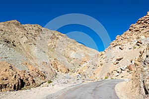 Beautiful scenic view from Between Yangtang and Hemis Shukpachan in Sham Valley, Ladakh, Jammu and