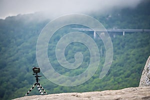 Beautiful scenic views at rought ridge north carolina overlook