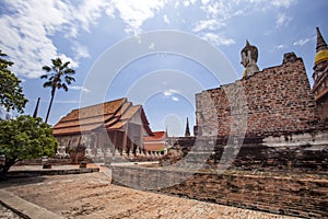 beautiful scenic of wat yai chai mongkol ayuthaya province thailand unesco world heritage site