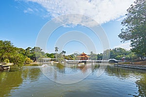 Beautiful scenics of Tainan park in Tainan city, Taiwan photo