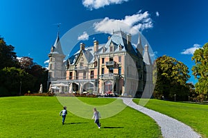 Beautiful Schadau Castle in the Thun city