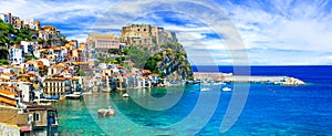 Beautiful Scilla village,panoramic view,Calabria,Italy. photo