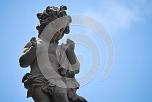 Beautiful sculptures of angels in Zwinger Dresden, Germany