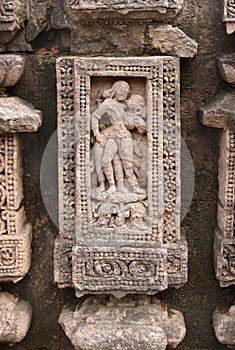 Beautiful sculptures at Mayadevi temple, Konark