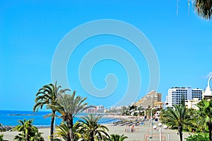 beautiful sea beach in Benalmadena, Costa del Sol