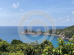 Beautiful sea and blue sky at Koh Samui