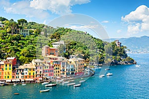 Beautiful sea coast in Portofino, Italy