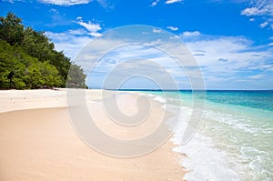 Beautiful sea and coastlines of Gili Meno