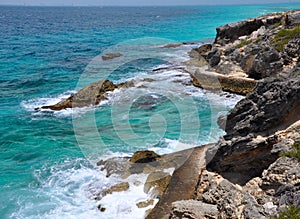 Beautiful sea. island Isla Mujeres (Women Island)