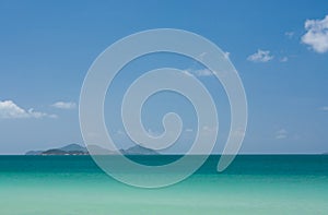 Beautiful sea and islands in the distance in the Whitsundays in Australia