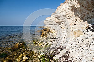 Beautiful sea landscape. Rocky west cost of Crimea, Europe, Ukraine