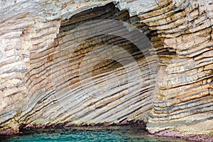 Beautiful sea landscape, View of coastline with rocks and beaches, Corfu, Greece