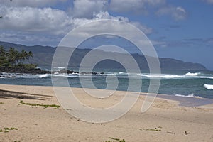 The beautiful sea of Oahu island