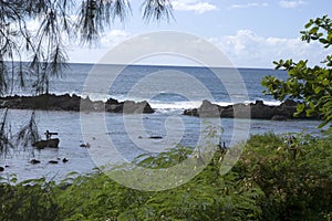 The beautiful sea of Oahu island