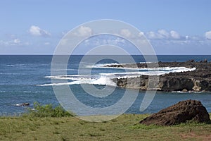 The beautiful sea of Oahu island