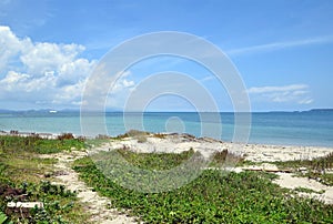 The beautiful sea in Okinawa.