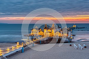 The beautiful sea pier of Sellin on Ruegen island