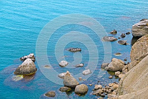 Beautiful Sea and rocks landscape. Tourism concept.