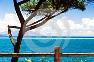 Beautiful sea in a summer day in Italy