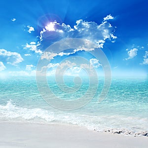 Beautiful sea summer or spring abstract background