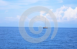 Beautiful sea on sunny day with blue sky