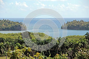Beautiful sea view of Alejandro de Humboldt National Park in Baracoa, Cuba, UNESCO World Natural Heritage Site