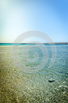 Beautiful sea view with blue skies/Beautiful sea view with blue skies on summer day