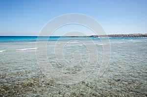 Beautiful sea view with blue skies/ Beautiful sea view with blue skies on summer day