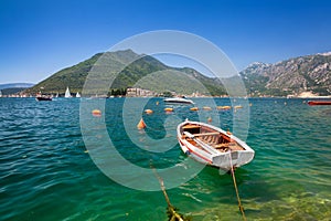 Beautiful sea view. Kotor bay in Montenegro