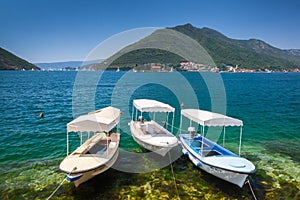 Beautiful sea view. Kotor bay in Montenegro