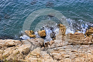 Beautiful sea view from the top of the cliff