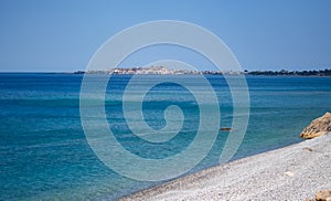 The beautiful transparent sea of turquoise color photo