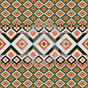 Beautiful seamless pattern handmade ikat art