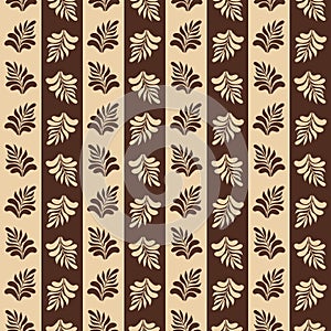 Beautiful seamless pattern with leaves. Vector illustration