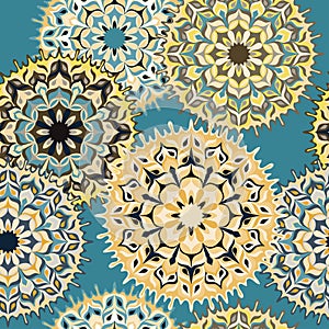 Beautiful seamless pattern. Vintage decorative elements vector illustration