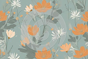 beautiful seamless pattern with watercolor flowersbeautiful seamless pattern with watercolor flowersseamless floral pattern with w
