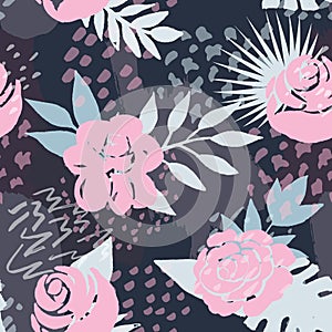 Beautiful seamless vector floral pattern background. Perfect for wallpapers, web page backgrounds, surface textures