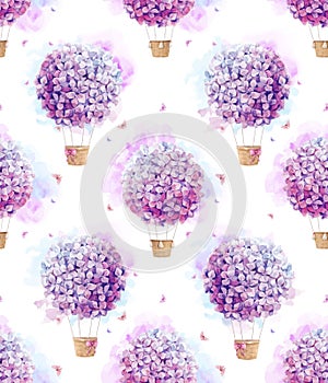 Watercolor floral vector pattern