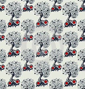 Beautiful seamless vintage floral pattern background.