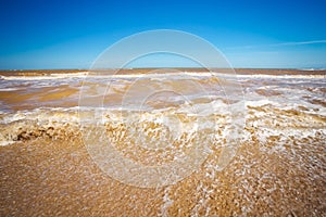 Beautiful seascape. Broken water.